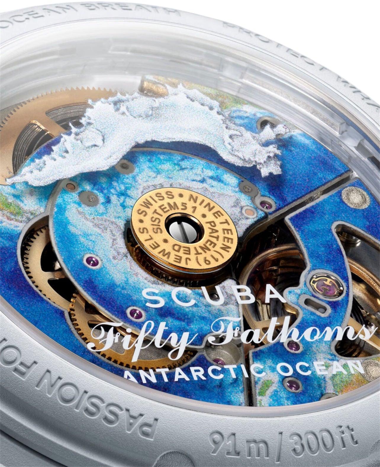 Blancpain X Swatch "Antarctic Ocean" Fifty Fathoms SO35S100