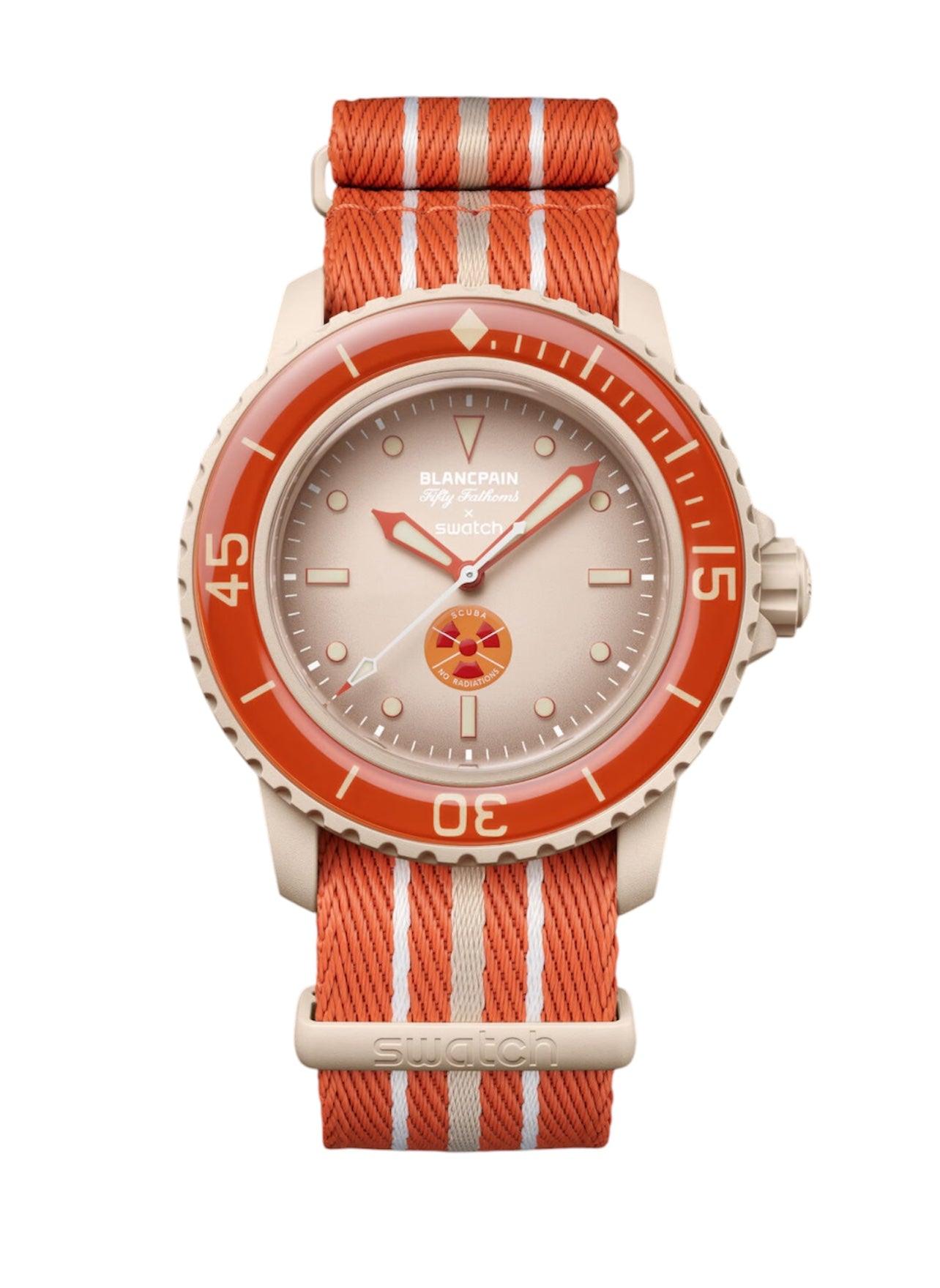 【美品】BlancpainxSwatch Antarctic Ocean ANTARCTIC OCEAN - Bioceramic Scuba Fifty Fathoms Collection