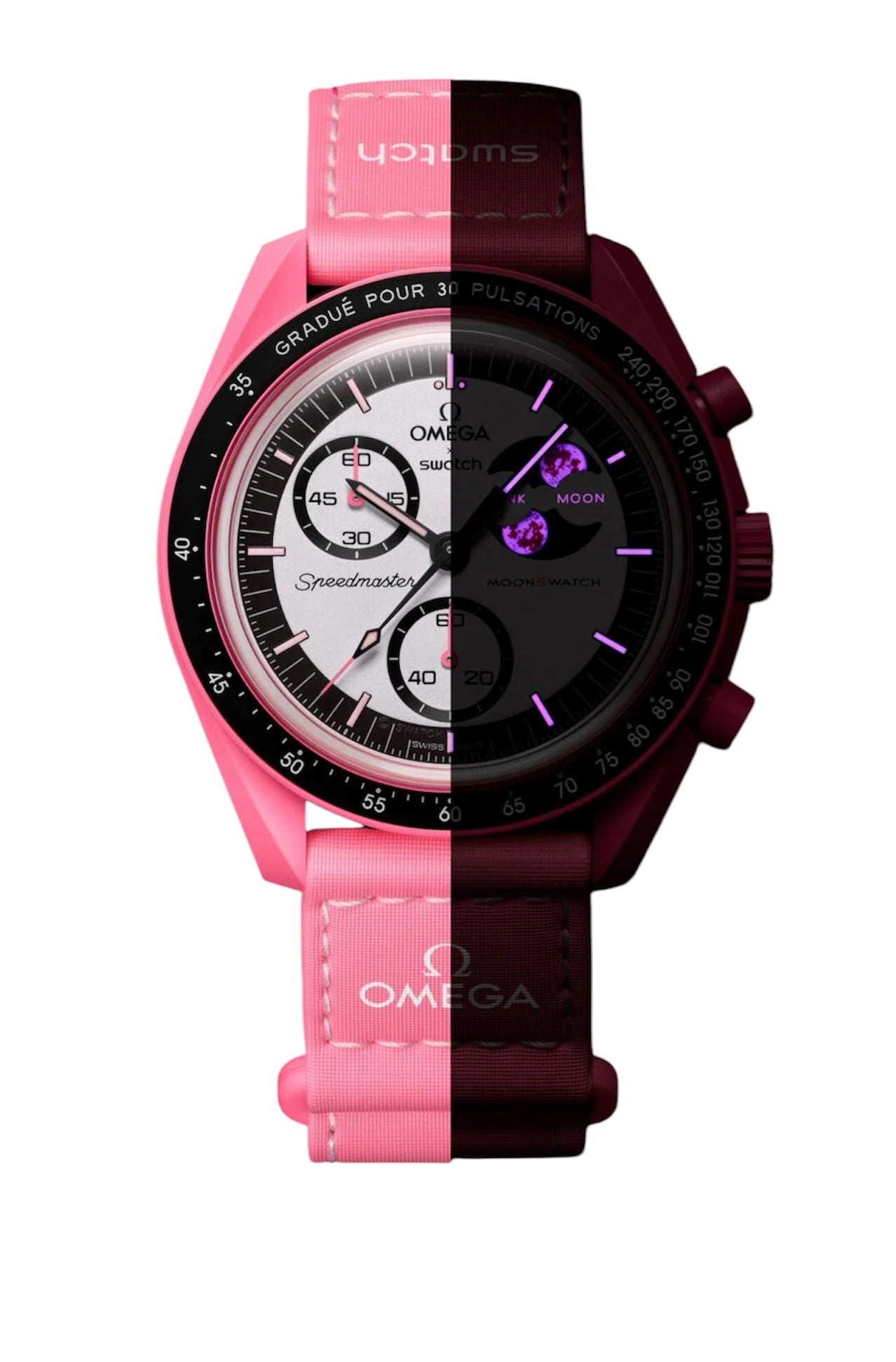 Swatch x Omega Moonswatch Mission to the Pink Moonphase