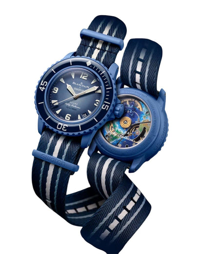 Blancpain X Swatch "Atlantic Ocean" Fifty Fathoms"  SO35A100