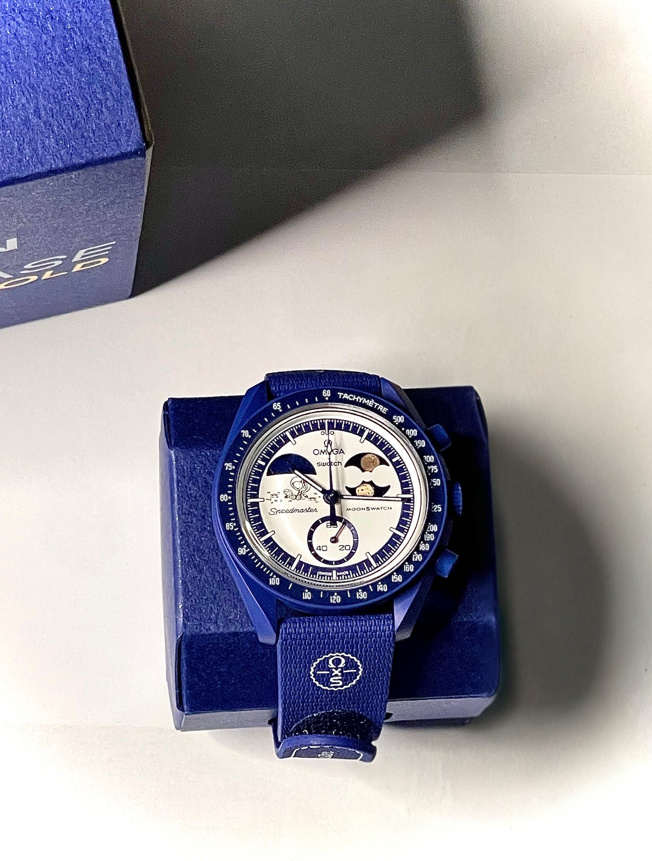 Swatch X Omega Moonswatch Mission To Earthphase Moonshine Gold