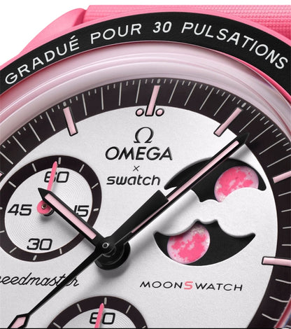 Swatch x Omega Moonswatch Mission to the Pink Moonphase