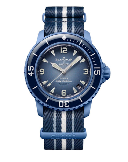 Blancpain X Swatch "Atlantic Ocean" Fifty Fathoms"  SO35A100