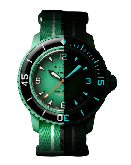 Blancpain X Swatch "Indian Ocean" Fifty Fathoms SO35I100C