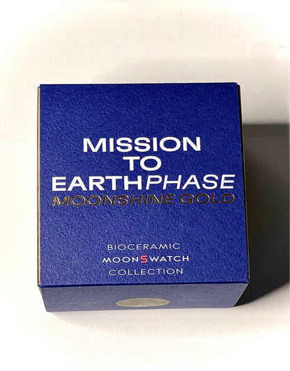 Swatch X Omega Moonswatch Mission To Earthphase Moonshine Gold
