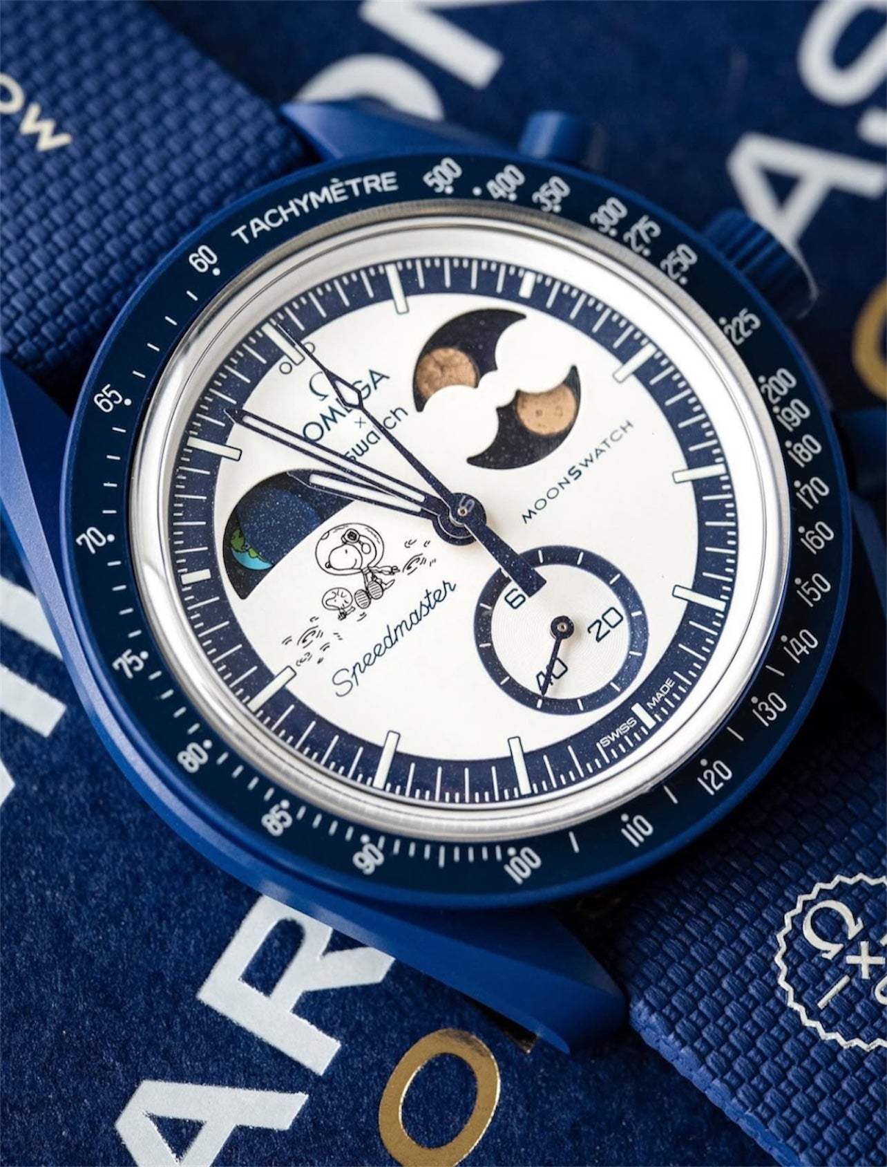 Swatch X Omega Moonswatch Mission To Earthphase Moonshine Gold