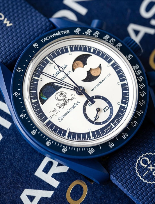 Swatch X Omega Moonswatch Mission To Earthphase Moonshine Gold