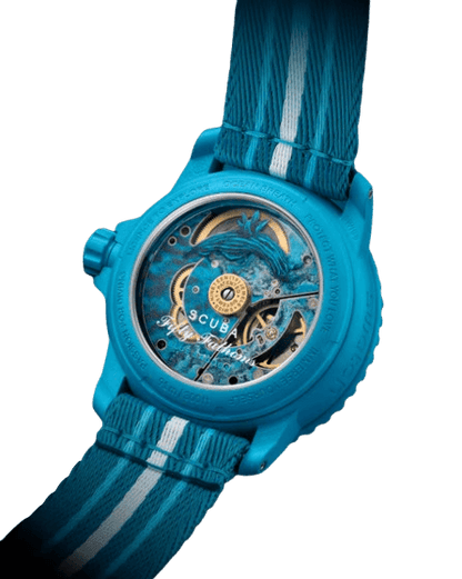 Blancpain X Swatch "Blue Lagoon" Fifty Fathoms SO35L400